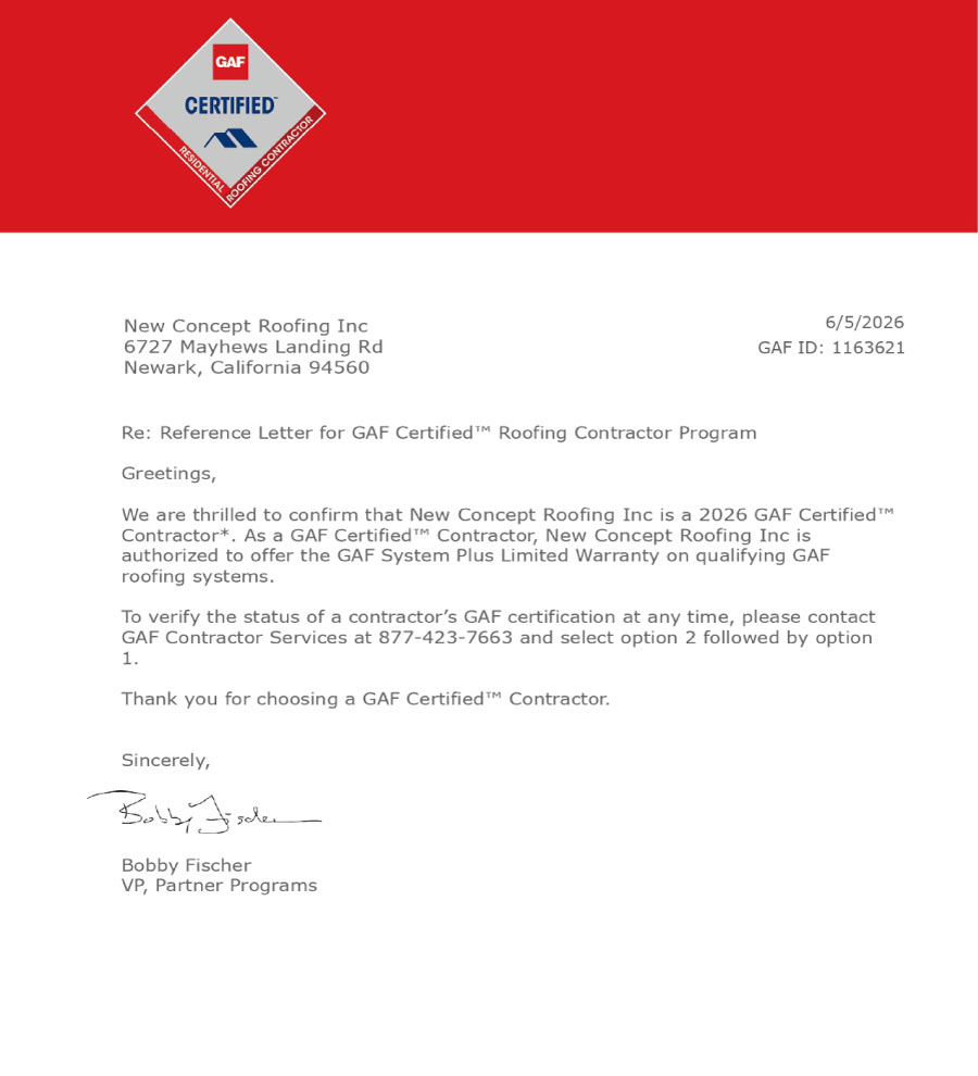 gaf-certified gaf certification letter