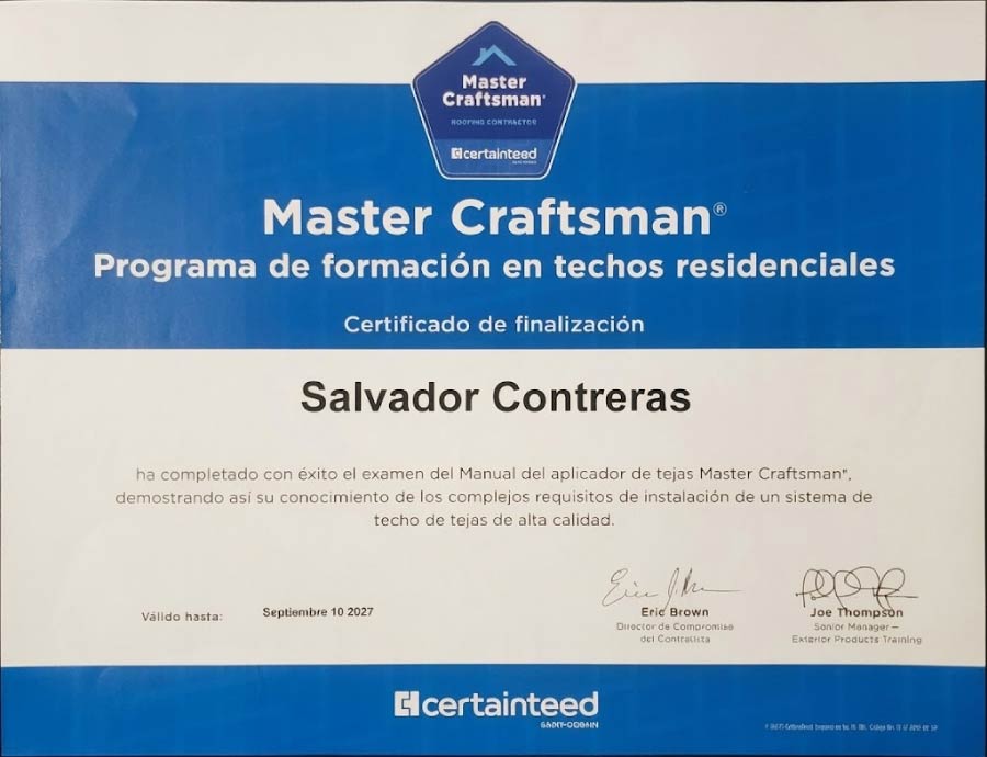 master-craftman master crafman certification from certainteed